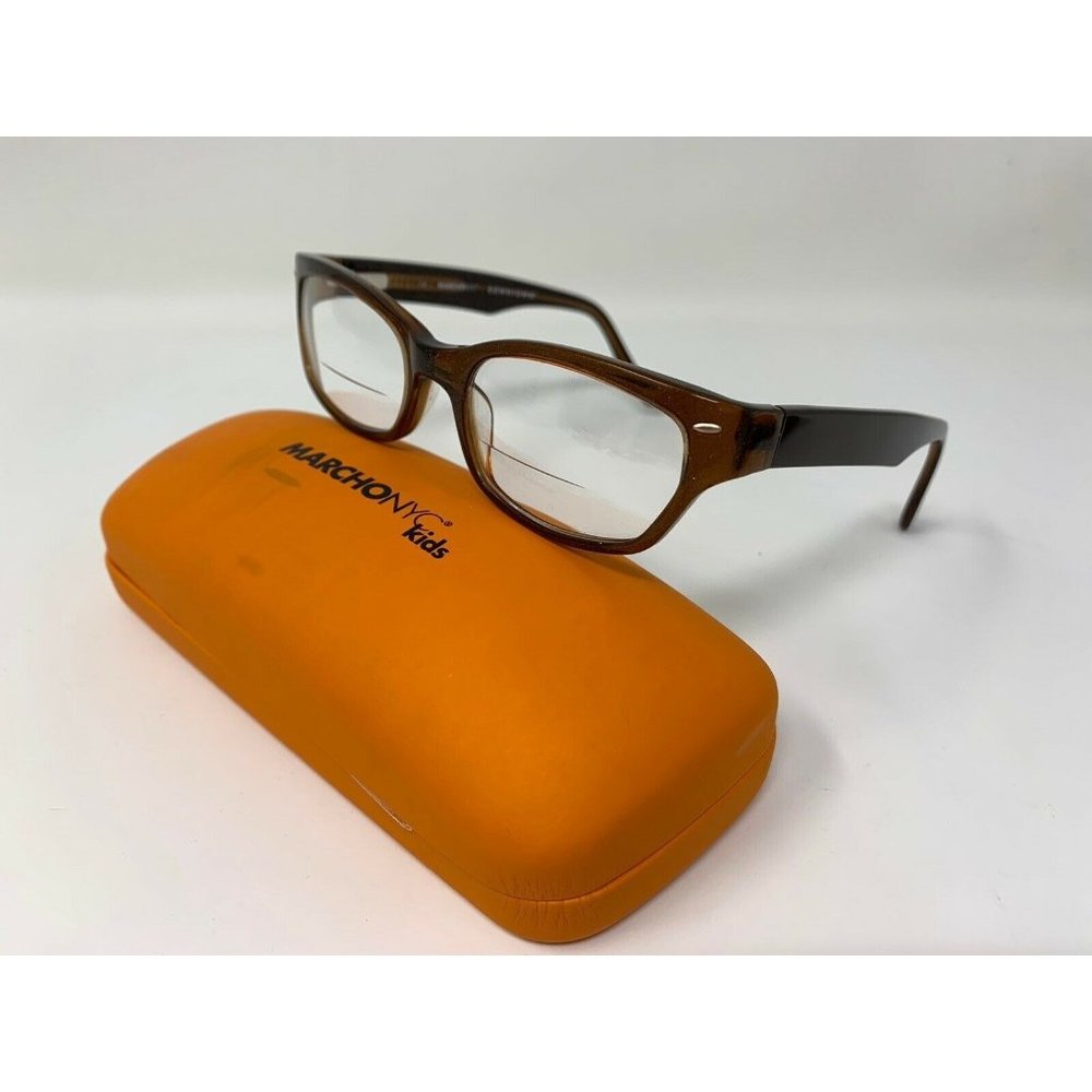 Marchon Eyeglasses Downtown Soho 210 BROWN SHIMMER  47 [] 17 130  FLEX HINGES